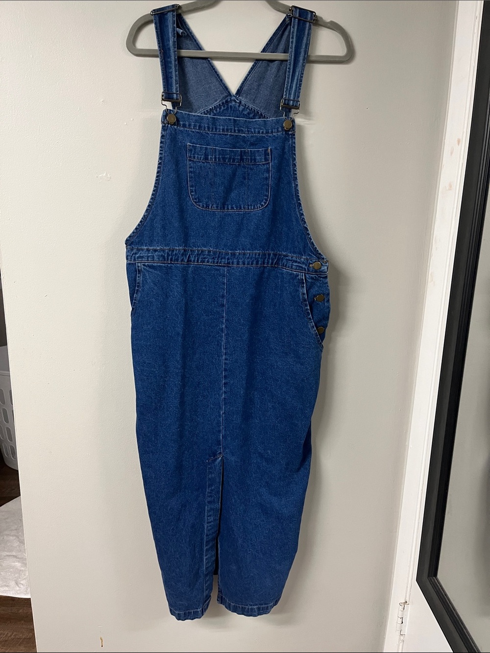 Vintage Dark Wash Overall Dress sz 12